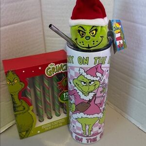 Grinch “Bougie on the Outside”  20 oz. Tumbler with Straw Set